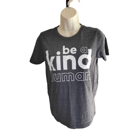 Bella + Canvas "Be a Kind Human" Dark Heather Gray T Shirt Size XL - Picture 1 of 4